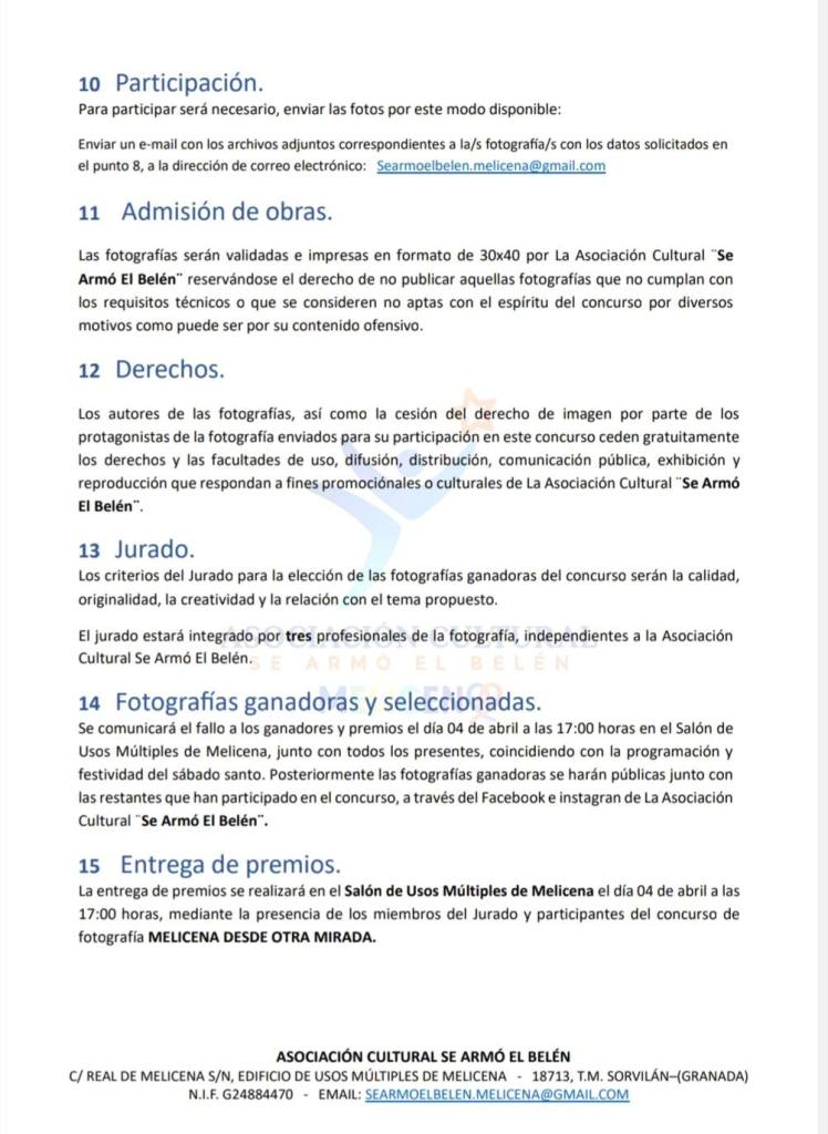 Bases 3 - Primer Concurso de Fotografía Digital de Melicena