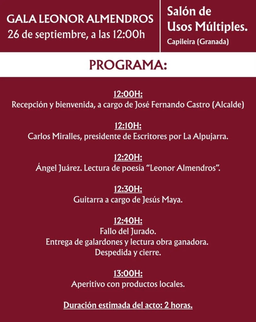 I Concurso Internacional de Poesía Leonor Almendros